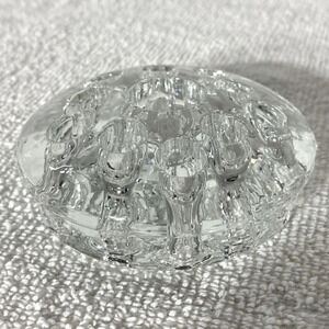 Vintage Clear Glass 10 Hole 3” Flower Frog Flower Holder Stem Holder Arrangement